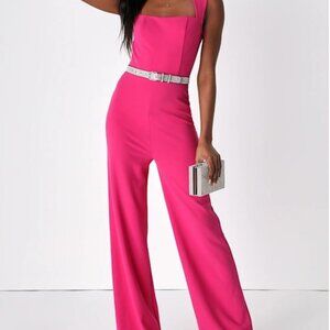 Hot Pink Jumpsuit Size L